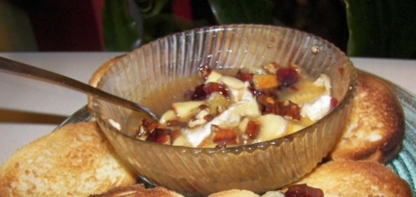 fruit en caramel brie