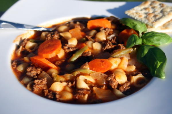 mama's rundergehakt en groentesoep