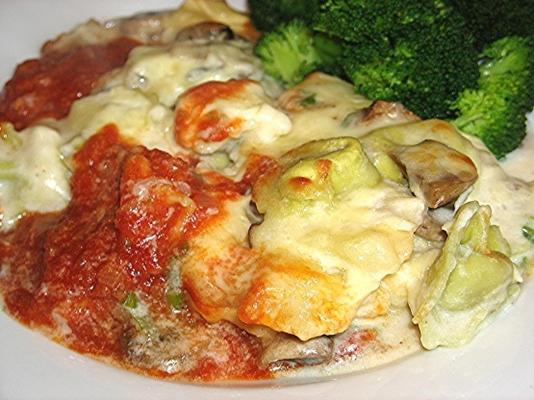 tortellini met tomaat en parmezaanse champignonsaus