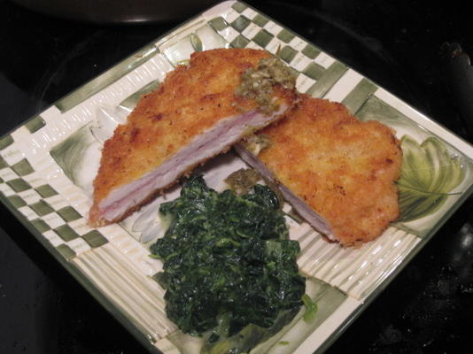 kalkoen schnitzels met prosciutto en kappertjes saus