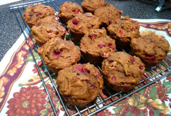 verse cranberry pompoen muffins