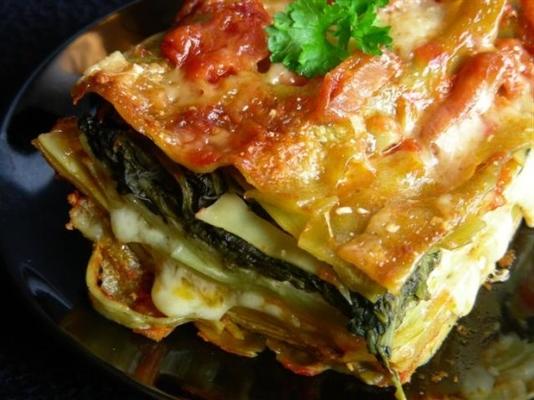 lasagne florentijns met zongedroogde tomatenmarinara