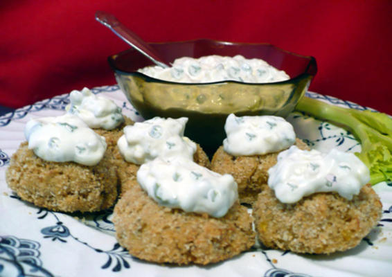 crabcakes met gekruide mayonaise