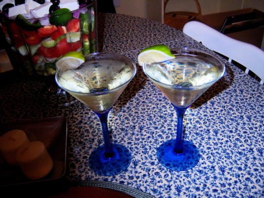 limoen en elderflower martini