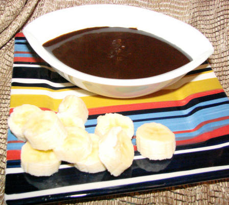 chocolatier fondue van donkere chocolade