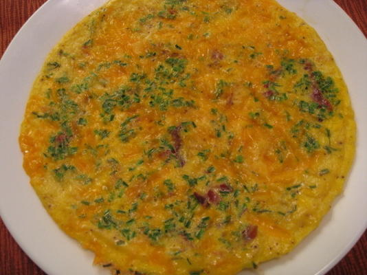 Cheddar en bieslook omelet