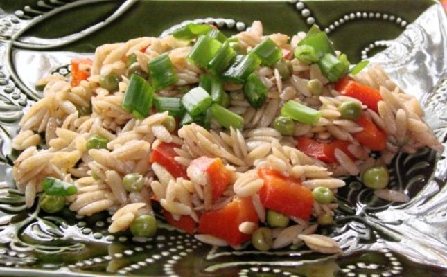 orzo, erwt en pepersalade