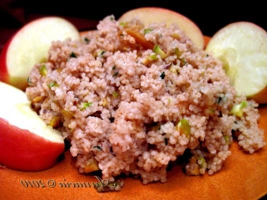 couscous met gedroogde abrikozen en pistachenoten (veganistisch)