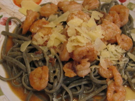 chipotle garnalen of scallop scampi met fettuccine