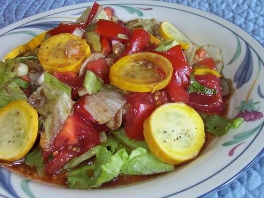 tomaat-pattypan squashsalade