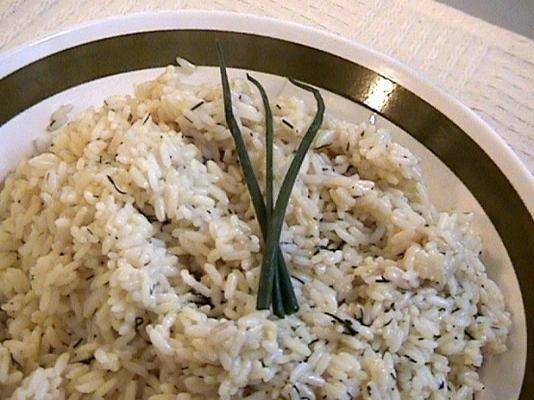 knoflook dille rijst