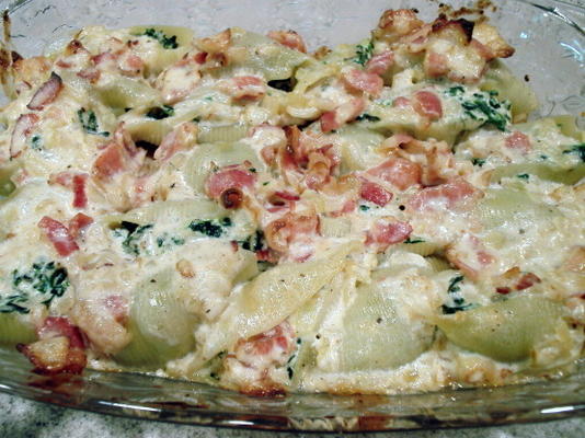 Florentijnse gevulde shells carbonara