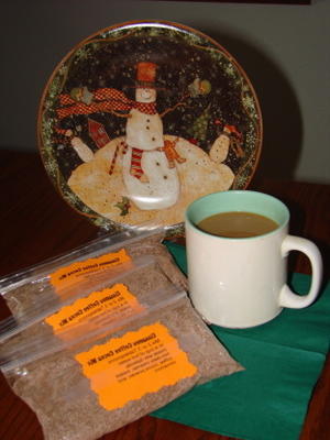 kaneel koffie cacaomix in een pot