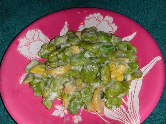 pasta met tuinbonen en citroensaus