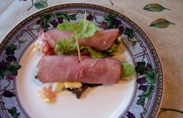 cobb salade ham roll-ups