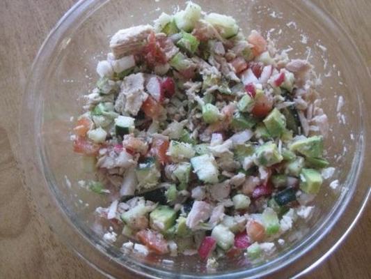 gehakte salade met tonijn - zuidstrand