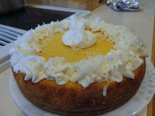 de limoen in de coconut cheesecake