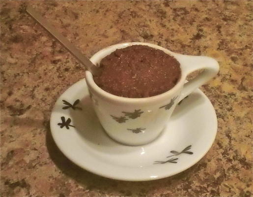 chocolade polenta pudding