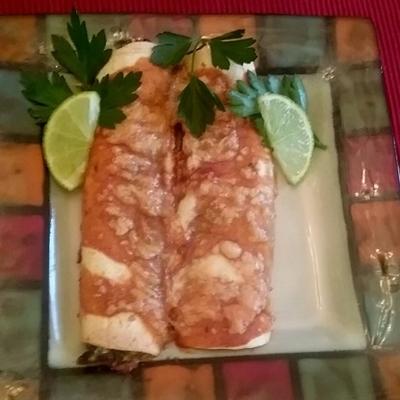 spinazie en roomkaas enchiladas