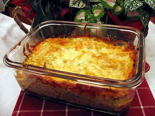 romige plantaardige lasagne