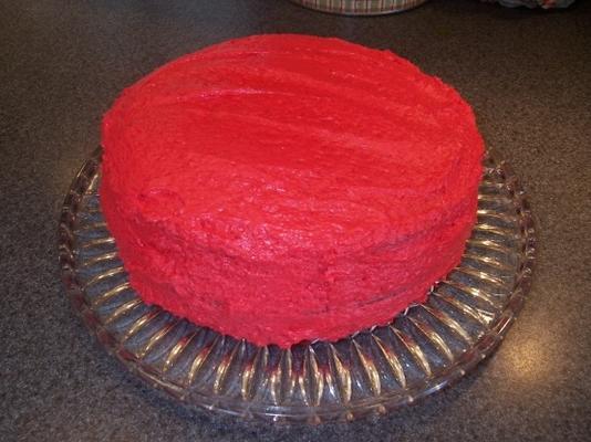echt rood rood fluwelen cake
