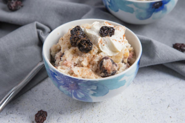 cherry rijstpudding in een slowcooker