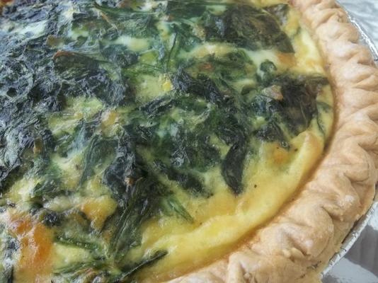 brunch quiche van spinazie en gouda