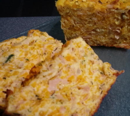 courgette, ham en pompoenplak