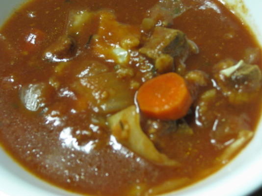 rundvlees en gerst soep (crock pot)