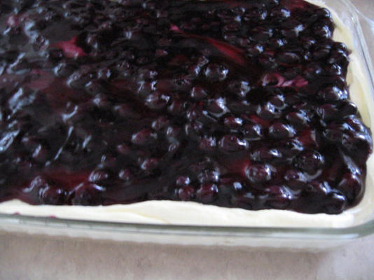 Blueberry cheesecake pudding cake
