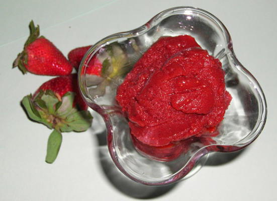 Strawberry balsamico sorbet