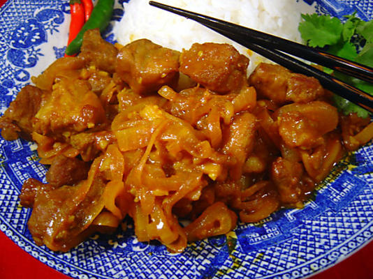 Birmese varkensvlees-curry