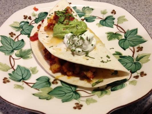 chorizo ​​aardappel quesadillas