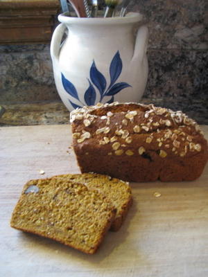 veganistisch pompoenbrood gezond en smakelijk