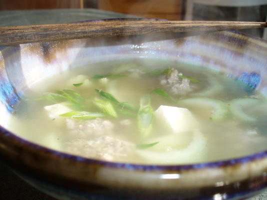 kang jyd taohu (Thaise tofu soep)