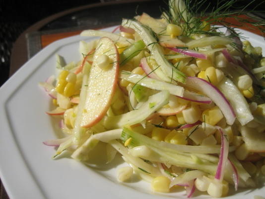 venkel salade met appels en verse maïs