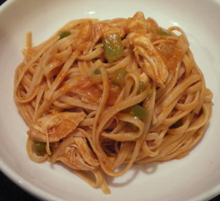 spaghetti con pollo (Centraal-Amerikaanse kip en spaghetti)