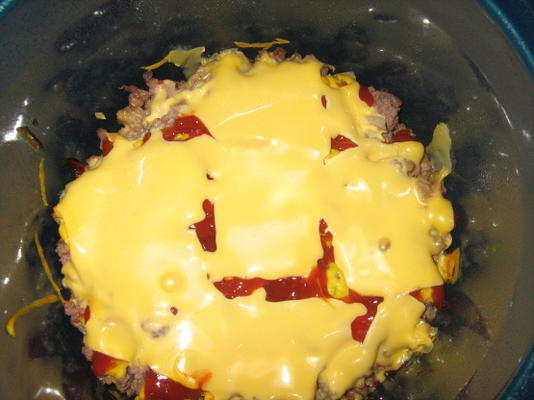 crock-pot cheeseburger avondmaal (zo gemakkelijk)