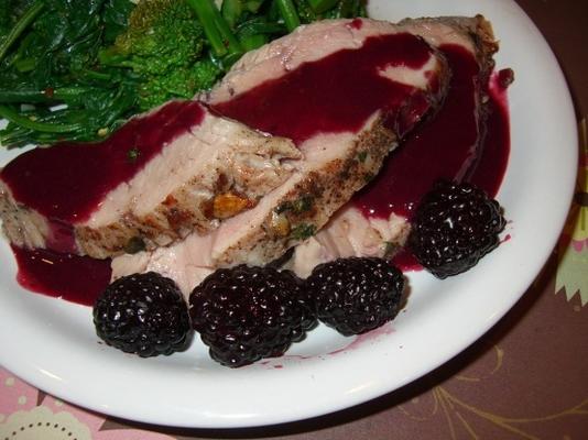 varkenshaas met bramenmosterdsaus