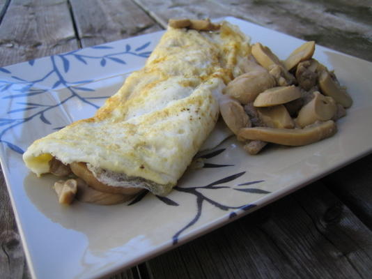 paddestoel omelet voor één