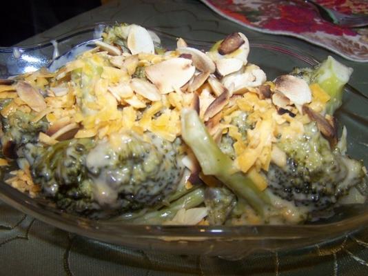 slowcooker kaas broccoli met amandelen