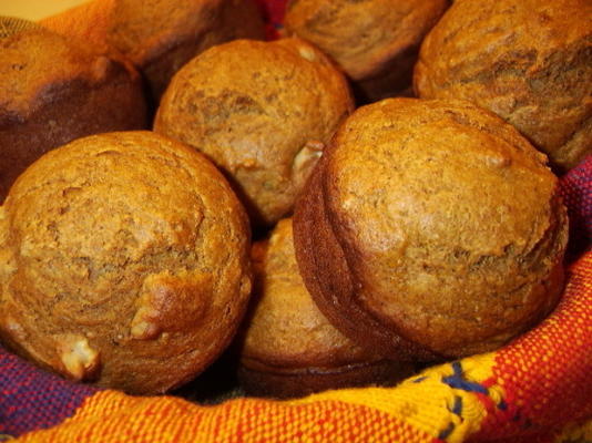 pompoen-noot muffins (gezonder!)