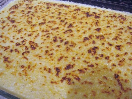 drie-kaas polenta gegratineerde alla genovese