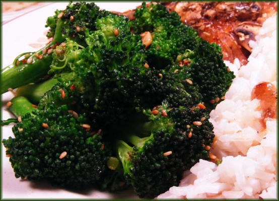 knoflook en sesam broccoli