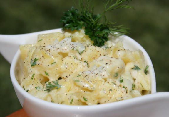 garlicky olijfolie aardappelsalade