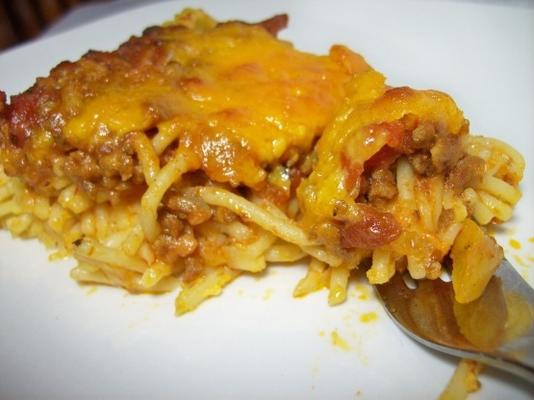 cheeseburger spaghetti taart