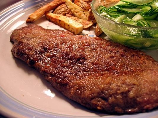 land gebakken minuut steaks