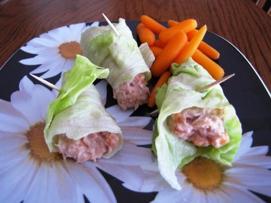 tonijn salade roll-ups (snel, licht, koolhydraatarm, snack)