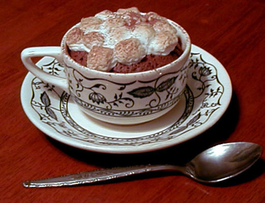 warme chocoladetaart met marshmallows