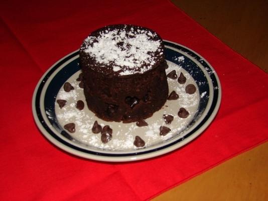 chocoladetaart in een kopje - glutenvrije stijl